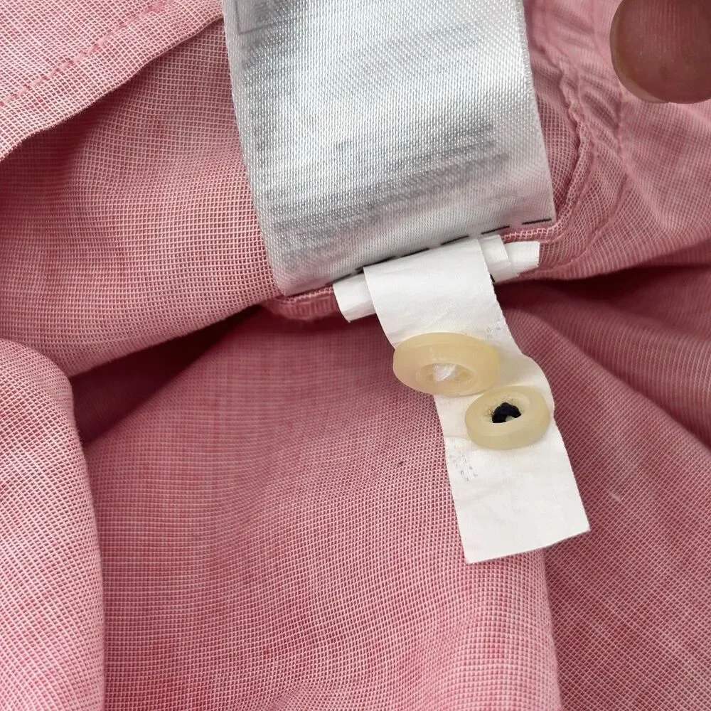 Banana Republic Men's M Pink Camden Fit 100% Cotton Button Up Shirt